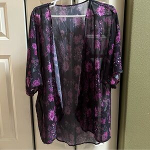Floral Sheer Kimono Cardigan